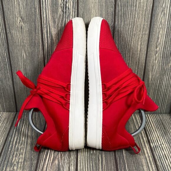 Steve Madden Lancer Red Fashion Sneakers Women 10 Casual Streetwear Lifestyle - Picture 6 of 10